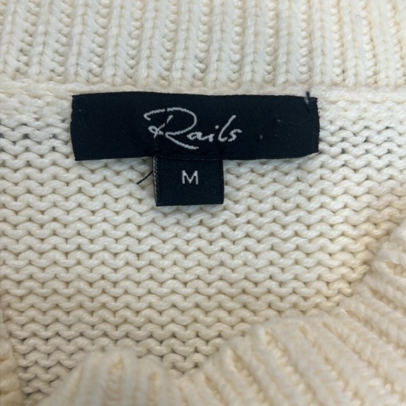 Rails Allie Ivory & Navy Striped Sweater Size M - Picture 8 of 12